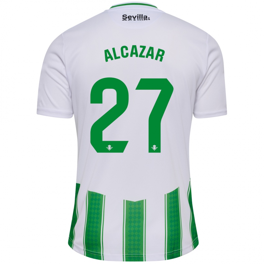 Niño Camiseta Lucas Alcázar #27 Blanco 1ª Equipación 2023/24 La Camisa
