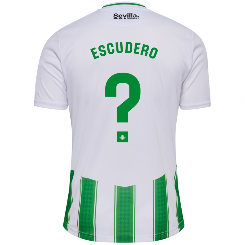 Niño Camiseta Ale Escudero #0 Blanco 1ª Equipación 2023/24 La Camisa