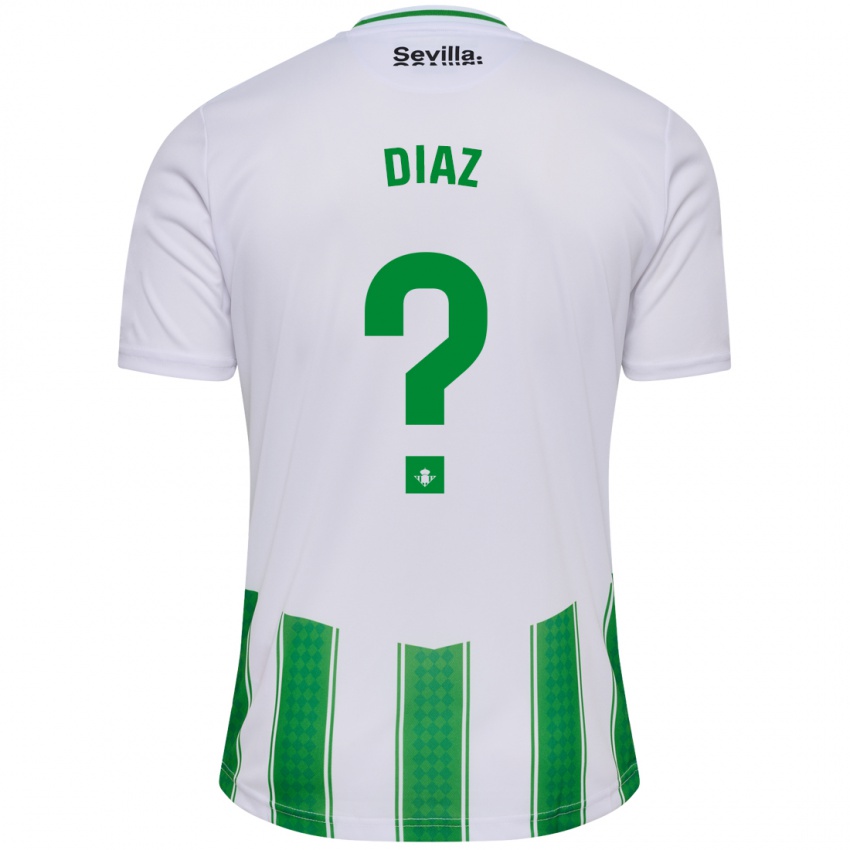 Niño Camiseta Ismael Díaz #0 Blanco 1ª Equipación 2023/24 La Camisa