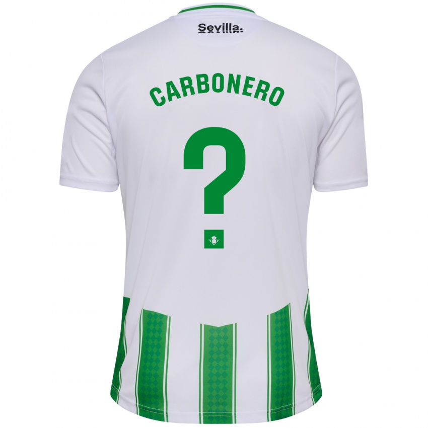 Niño Camiseta Marco Carbonero #0 Blanco 1ª Equipación 2023/24 La Camisa