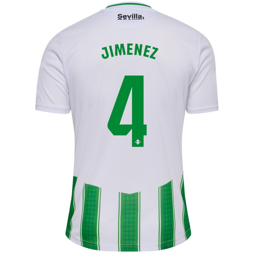 Niño Camiseta María Jiménez Gutiérrez #4 Blanco 1ª Equipación 2023/24 La Camisa