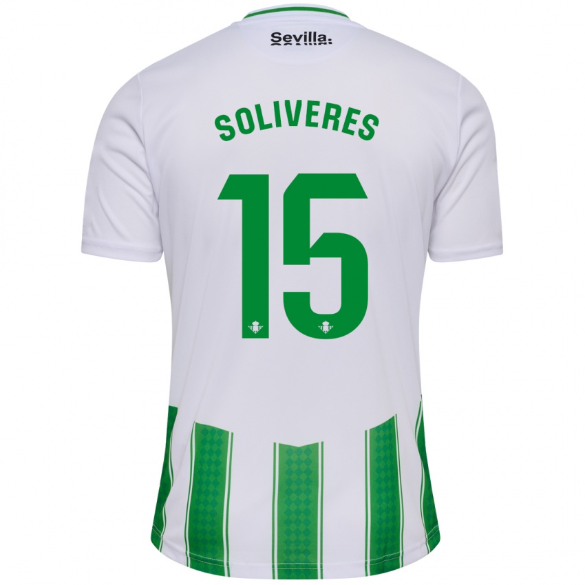Niño Camiseta Gema Soliveres #15 Blanco 1ª Equipación 2023/24 La Camisa