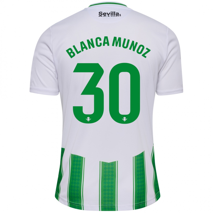 Niño Camiseta Blanca Muñoz #30 Blanco 1ª Equipación 2023/24 La Camisa