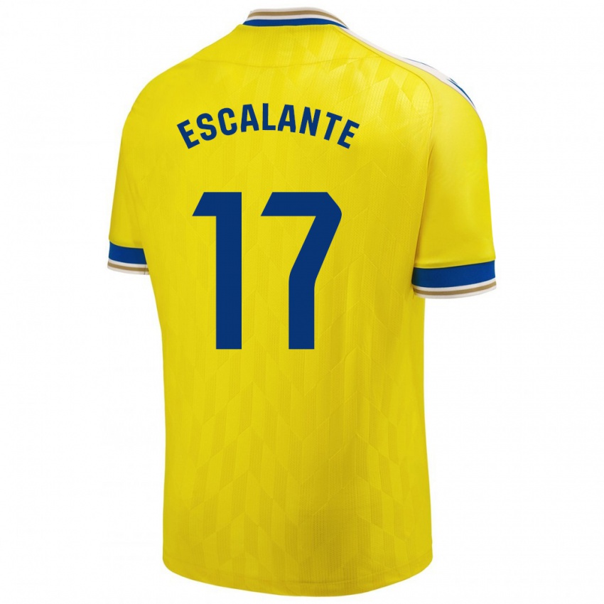 Niño Camiseta Gonzalo Escalante #17 Amarillo 1ª Equipación 2023/24 La Camisa
