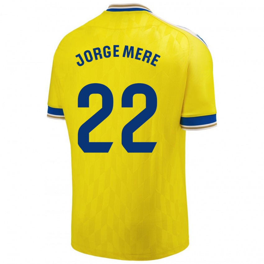 Niño Camiseta Jorge Meré #22 Amarillo 1ª Equipación 2023/24 La Camisa