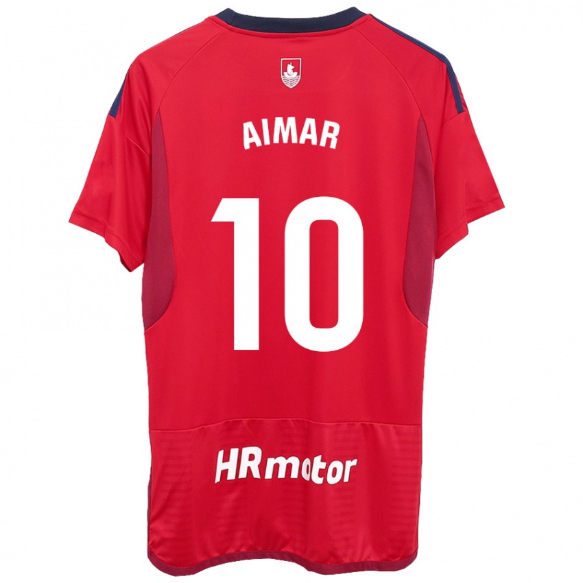 Niño Camiseta Aimar Oroz #10 Rojo 1ª Equipación 2023/24 La Camisa