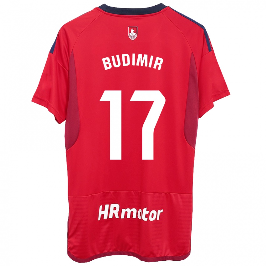 Niño Camiseta Ante Budimir #17 Rojo 1ª Equipación 2023/24 La Camisa