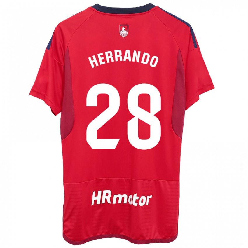 Niño Camiseta Jorge Herrando #28 Rojo 1ª Equipación 2023/24 La Camisa