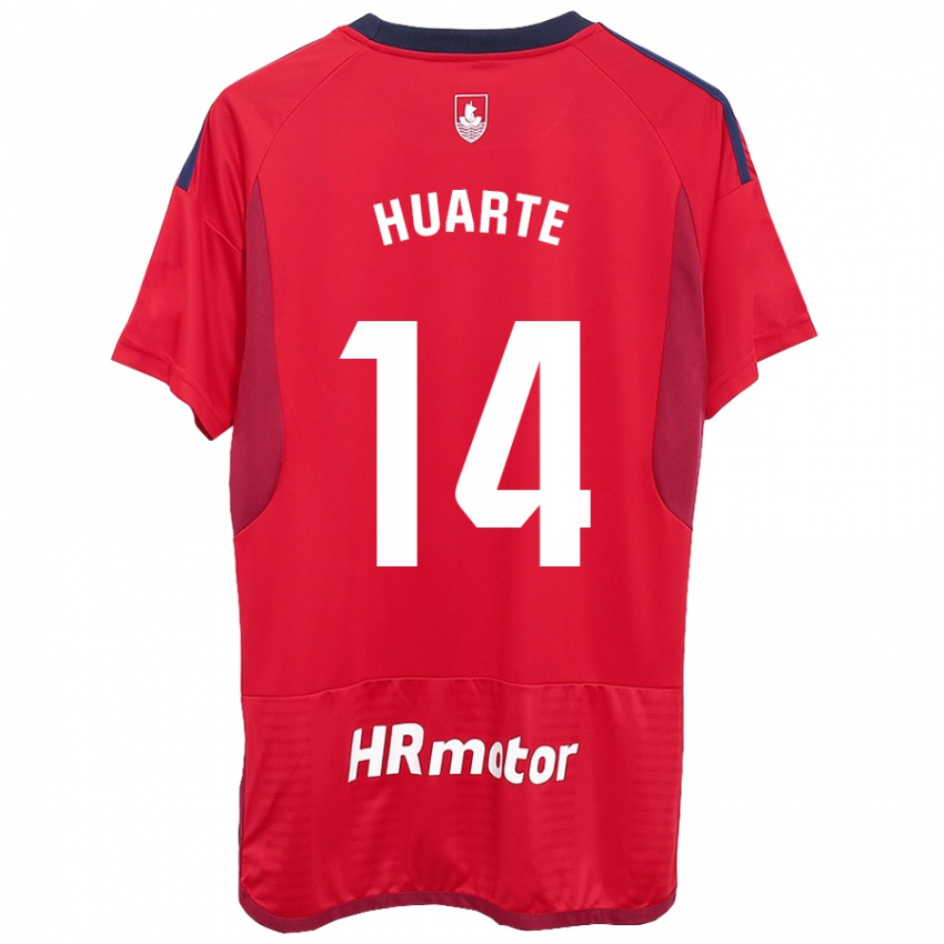 Niño Camiseta Xabi Huarte #14 Rojo 1ª Equipación 2023/24 La Camisa
