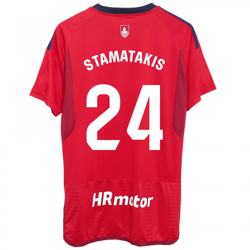 Niño Camiseta Dimitrios Stamatakis #24 Rojo 1ª Equipación 2023/24 La Camisa