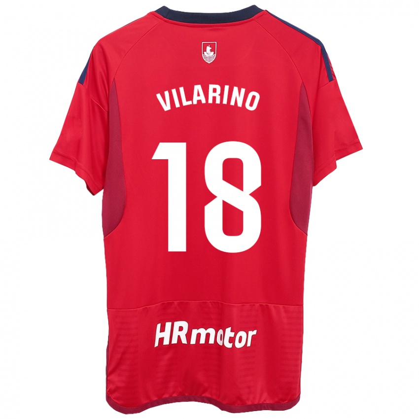 Niño Camiseta Maitane Vilariño #18 Rojo 1ª Equipación 2023/24 La Camisa