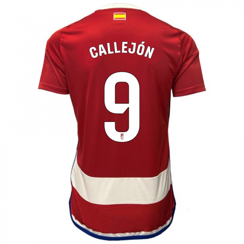 Niño Camiseta José Callejón #9 Rojo 1ª Equipación 2023/24 La Camisa
