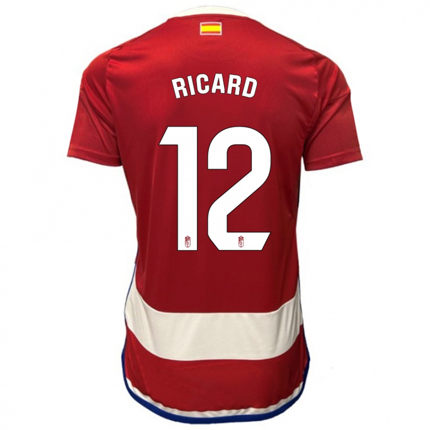 Niño Camiseta Ricard Sanchez #12 Rojo 1ª Equipación 2023/24 La Camisa