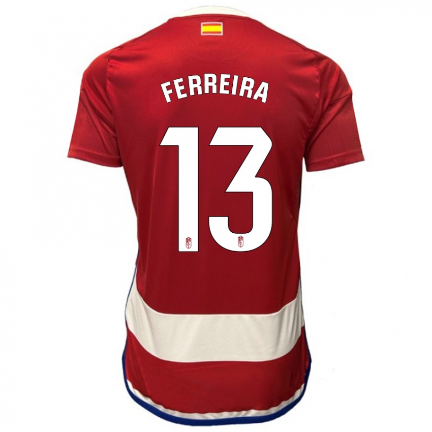 Niño Camiseta André Ferreira #13 Rojo 1ª Equipación 2023/24 La Camisa