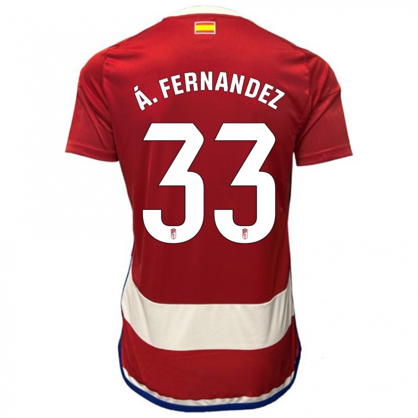 Niño Camiseta Álvaro Fernández #33 Rojo 1ª Equipación 2023/24 La Camisa