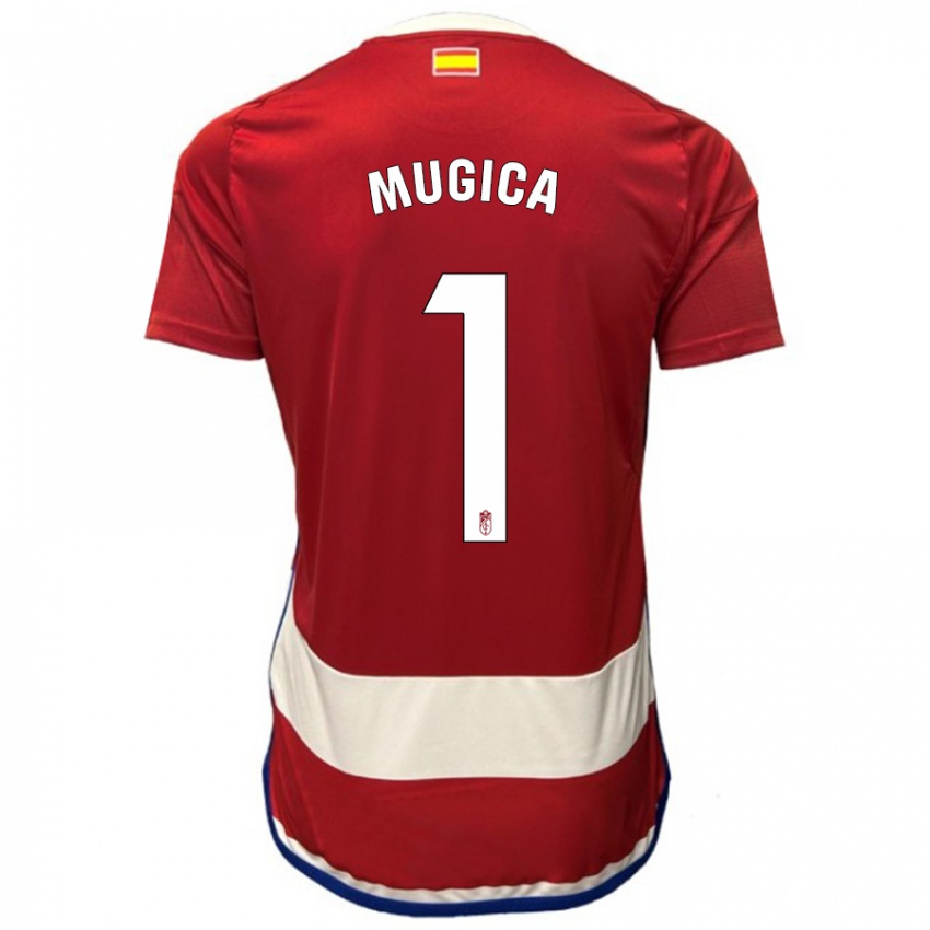 Niño Camiseta Juan Múgica #1 Rojo 1ª Equipación 2023/24 La Camisa