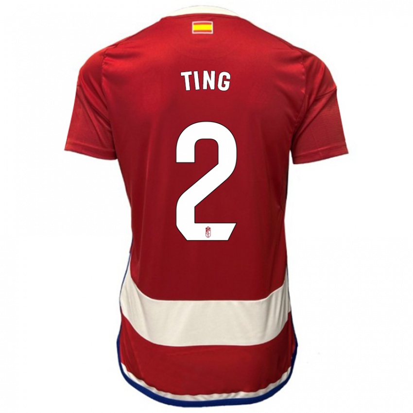 Niño Camiseta Xie Ting #2 Rojo 1ª Equipación 2023/24 La Camisa