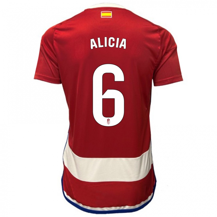 Niño Camiseta Alicia #6 Rojo 1ª Equipación 2023/24 La Camisa