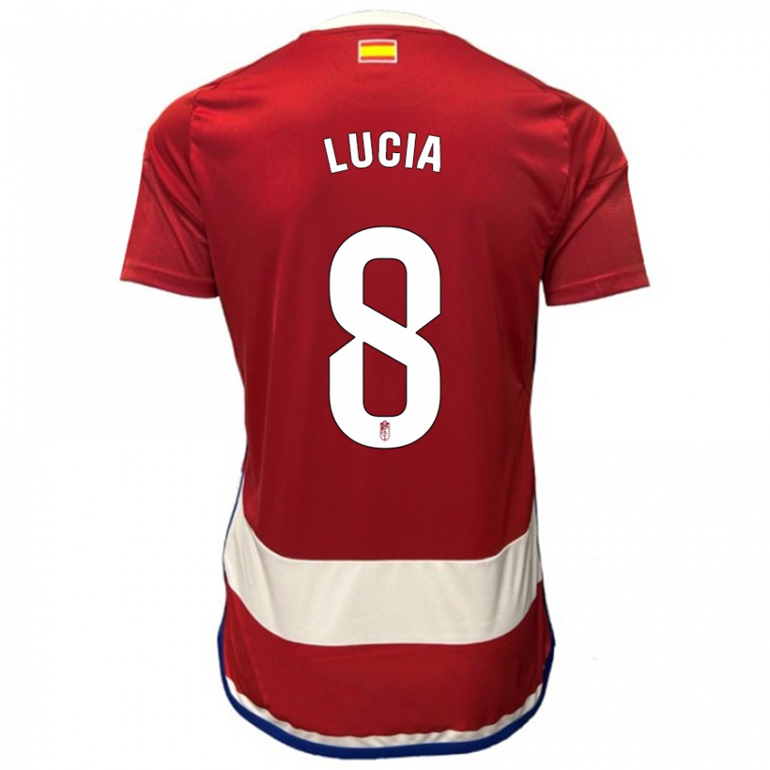 Niño Camiseta Lucía Martínez #8 Rojo 1ª Equipación 2023/24 La Camisa