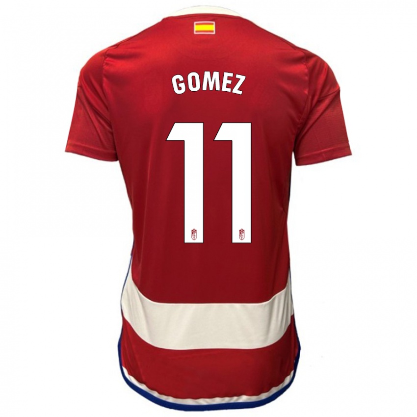 Niño Camiseta Andrea Gómez #11 Rojo 1ª Equipación 2023/24 La Camisa