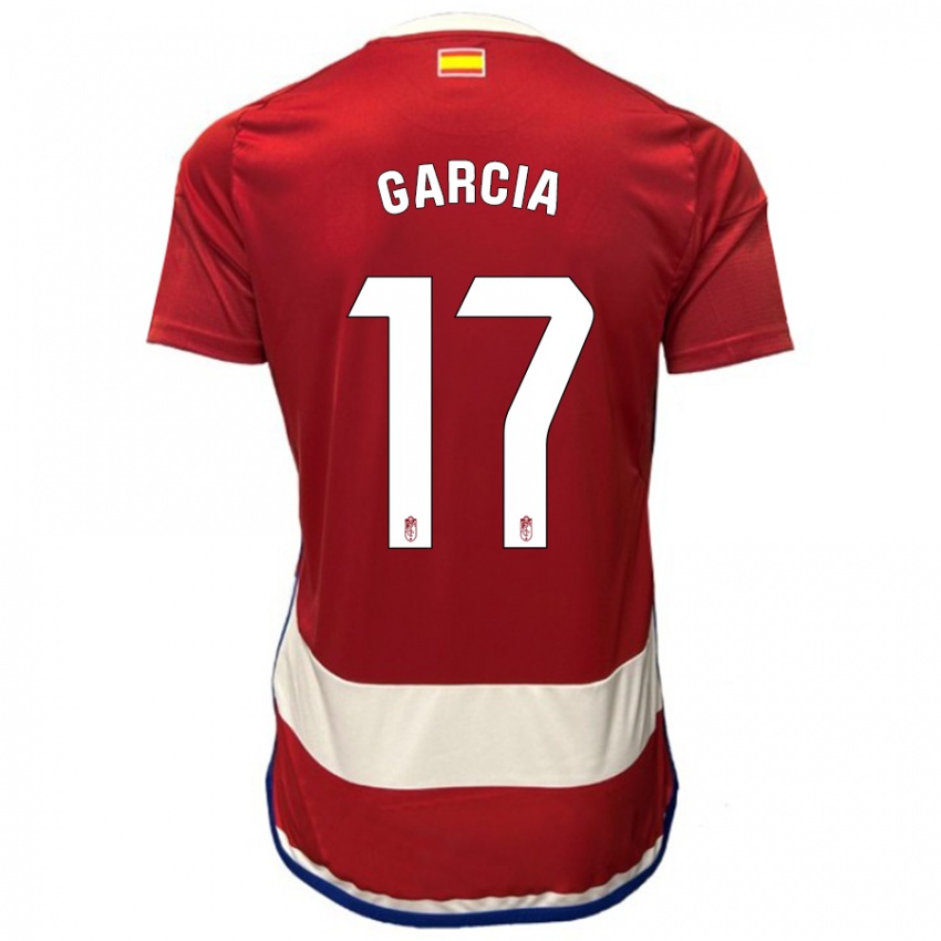 Niño Camiseta Naima García #17 Rojo 1ª Equipación 2023/24 La Camisa