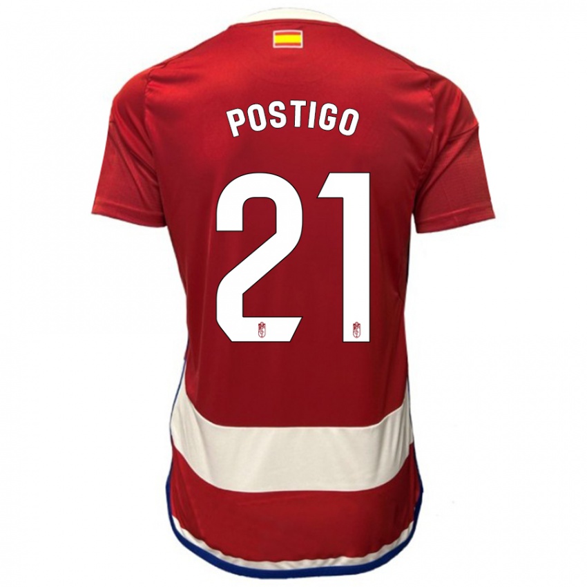 Niño Camiseta Postigo #21 Rojo 1ª Equipación 2023/24 La Camisa