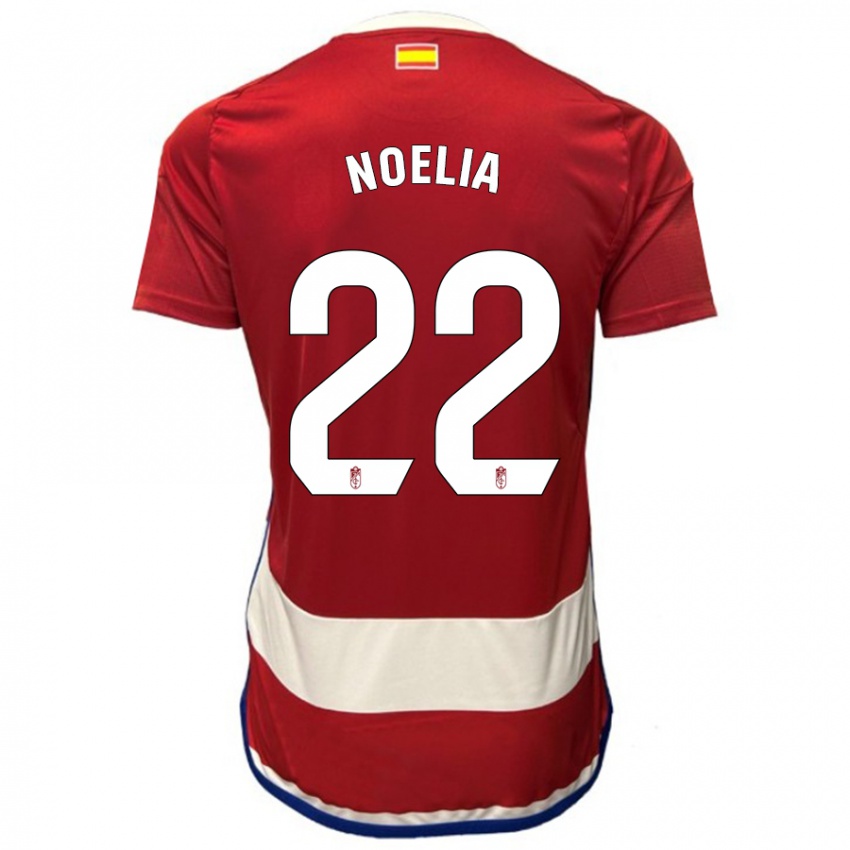 Niño Camiseta Noelia Salas Mullens #22 Rojo 1ª Equipación 2023/24 La Camisa