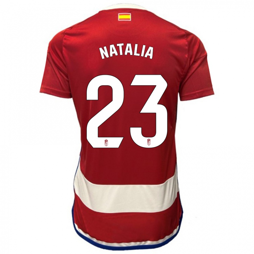 Niño Camiseta Natalia #23 Rojo 1ª Equipación 2023/24 La Camisa