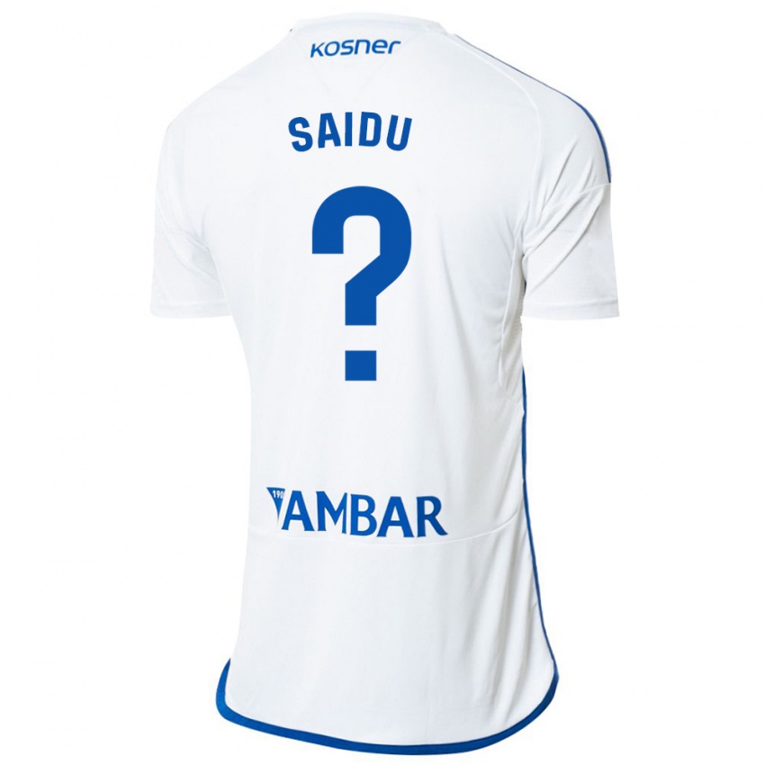 Niño Camiseta Yussif Saidu #0 Blanco 1ª Equipación 2023/24 La Camisa