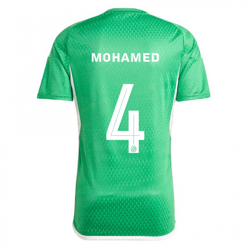 Niño Camiseta Ali Mohamed #4 Blanco Azul 1ª Equipación 2023/24 La Camisa