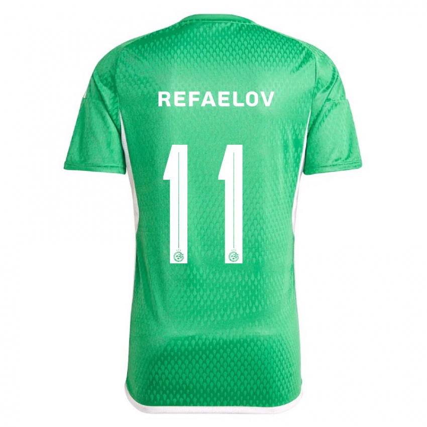 Niño Camiseta Lior Refaelov #11 Blanco Azul 1ª Equipación 2023/24 La Camisa