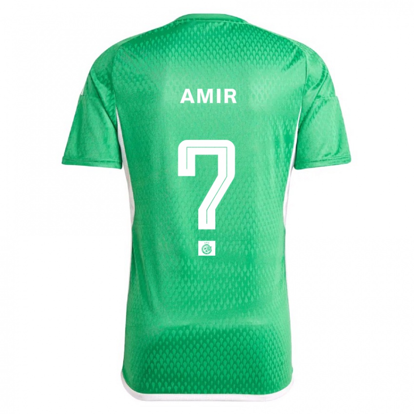 Niño Camiseta Elad Amir #0 Blanco Azul 1ª Equipación 2023/24 La Camisa
