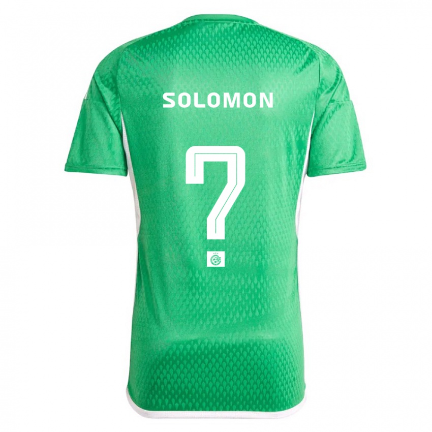 Niño Camiseta Itay Solomon #0 Blanco Azul 1ª Equipación 2023/24 La Camisa