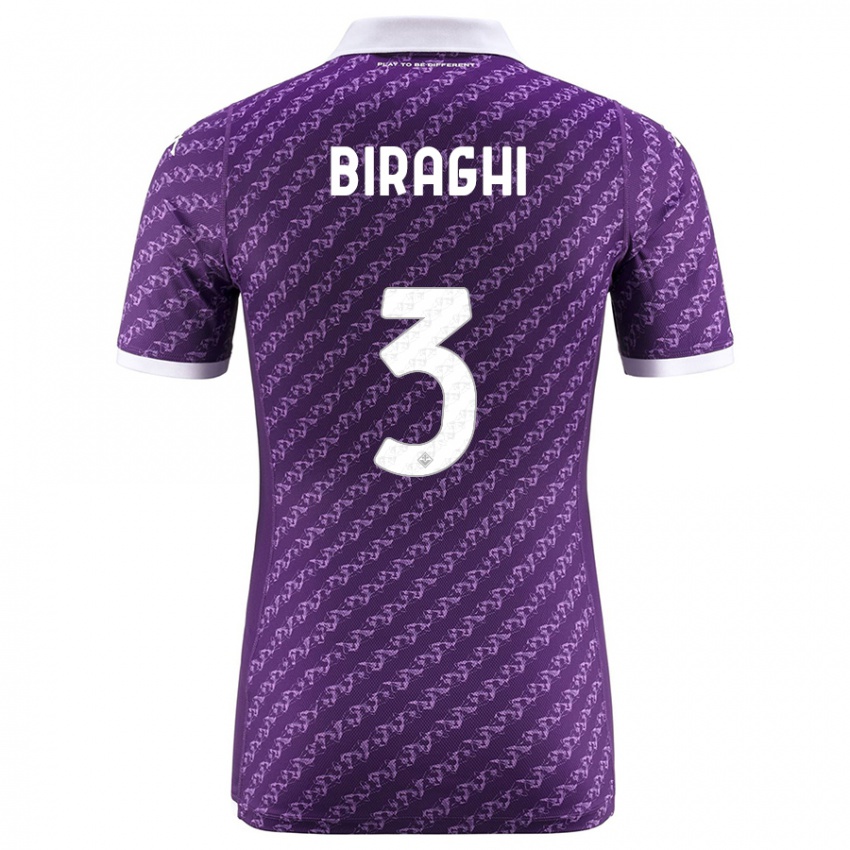 Niño Camiseta Cristiano Biraghi #3 Violeta 1ª Equipación 2023/24 La Camisa
