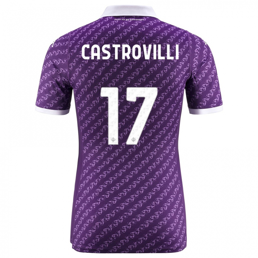 Niño Camiseta Gaetano Castrovilli #17 Violeta 1ª Equipación 2023/24 La Camisa