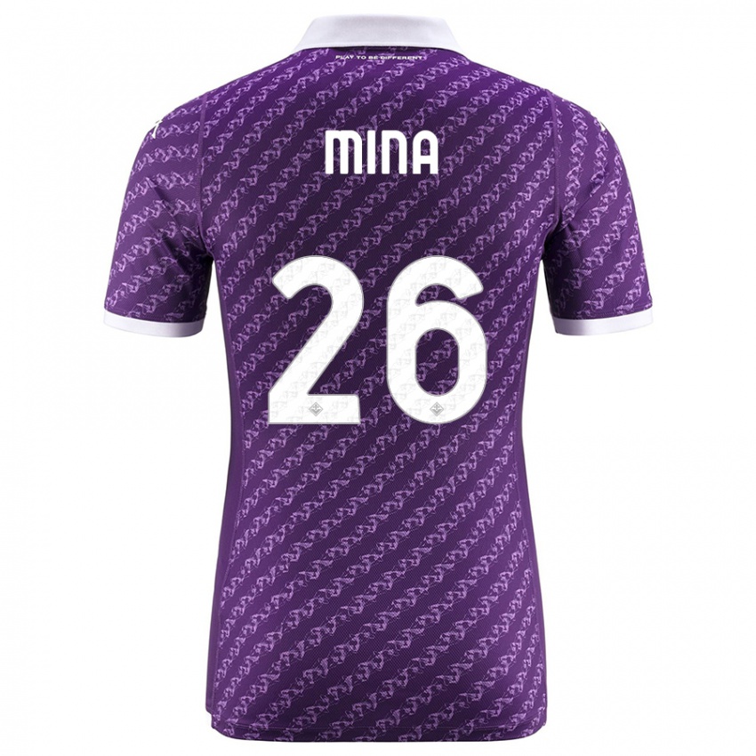 Niño Camiseta Yerry Mina #26 Violeta 1ª Equipación 2023/24 La Camisa