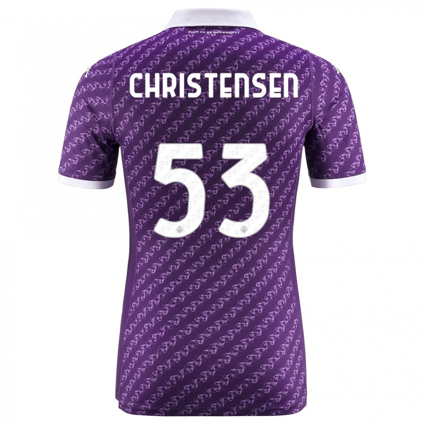 Niño Camiseta Oliver Christensen #53 Violeta 1ª Equipación 2023/24 La Camisa