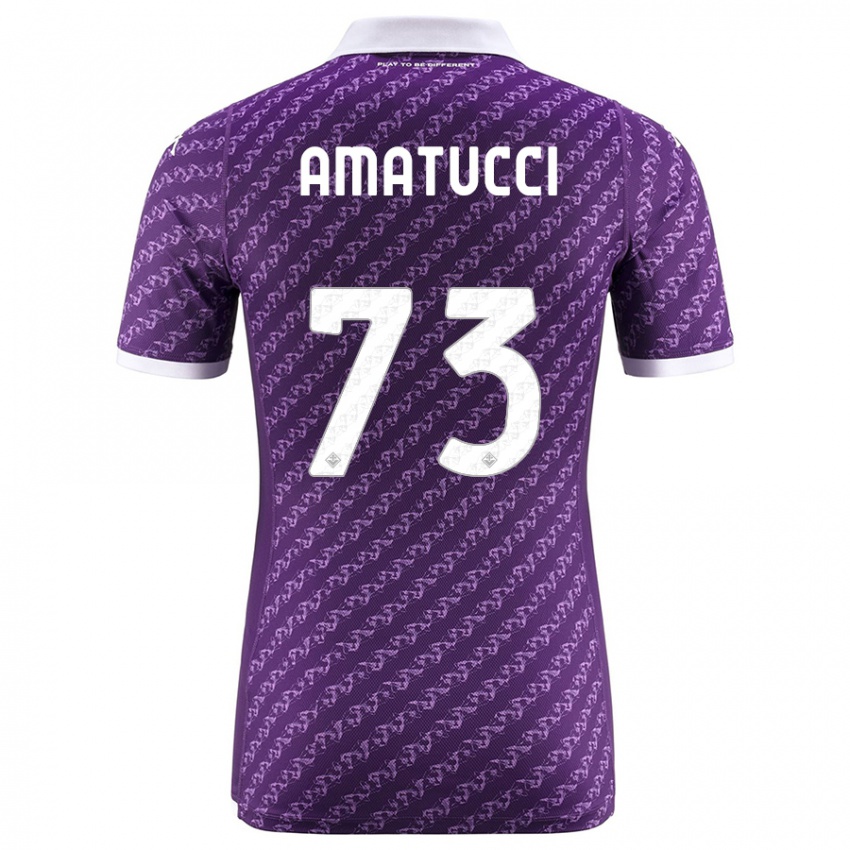 Niño Camiseta Lorenzo Amatucci #73 Violeta 1ª Equipación 2023/24 La Camisa