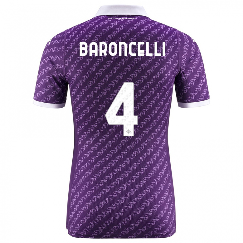 Niño Camiseta Leonardo Baroncelli #4 Violeta 1ª Equipación 2023/24 La Camisa