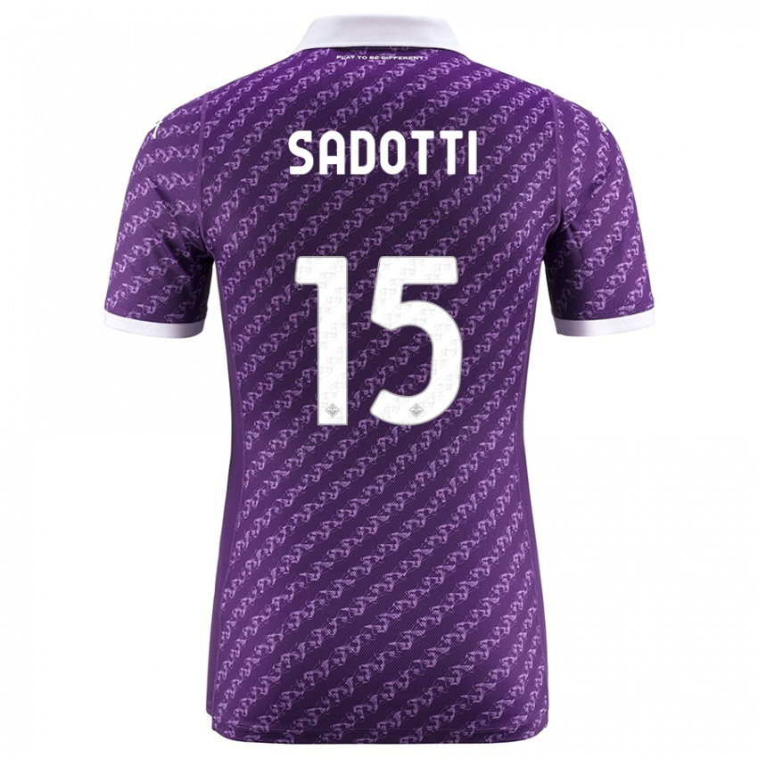 Niño Camiseta Edoardo Sadotti #15 Violeta 1ª Equipación 2023/24 La Camisa