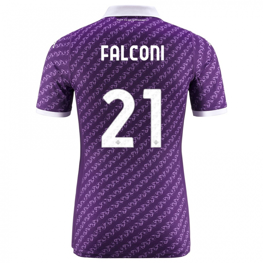 Niño Camiseta Niccolò Falconi #21 Violeta 1ª Equipación 2023/24 La Camisa