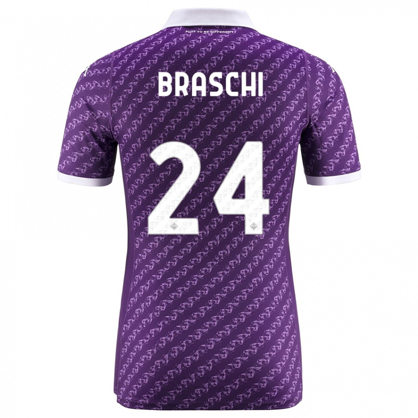 Niño Camiseta Riccardo Braschi #24 Violeta 1ª Equipación 2023/24 La Camisa
