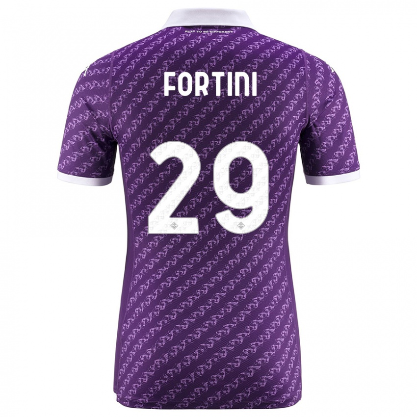 Niño Camiseta Niccolò Fortini #29 Violeta 1ª Equipación 2023/24 La Camisa