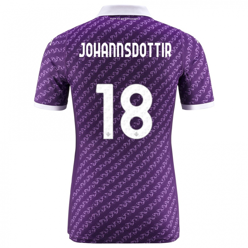 Niño Camiseta Alexandra Jóhannsdóttir #18 Violeta 1ª Equipación 2023/24 La Camisa