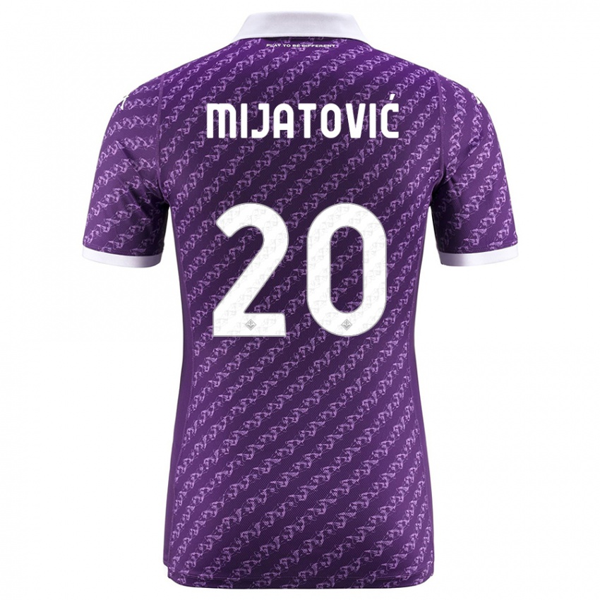 Niño Camiseta Milica Mijatović #20 Violeta 1ª Equipación 2023/24 La Camisa