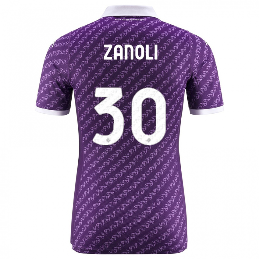 Niño Camiseta Martina Zanoli #30 Violeta 1ª Equipación 2023/24 La Camisa