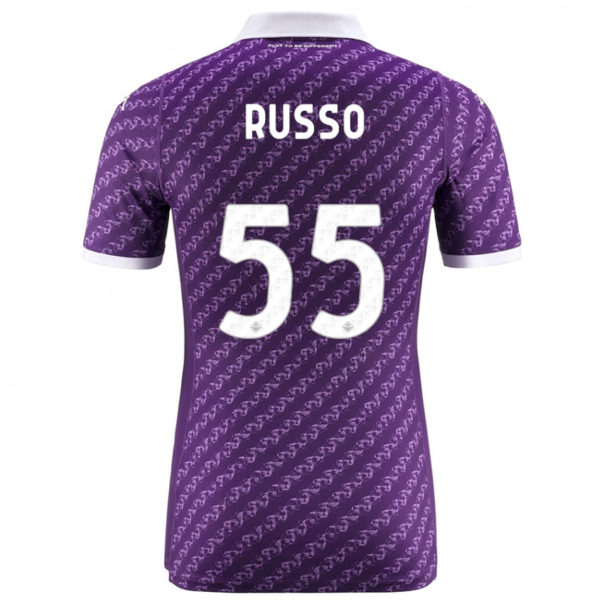 Niño Camiseta Federica Russo #55 Violeta 1ª Equipación 2023/24 La Camisa