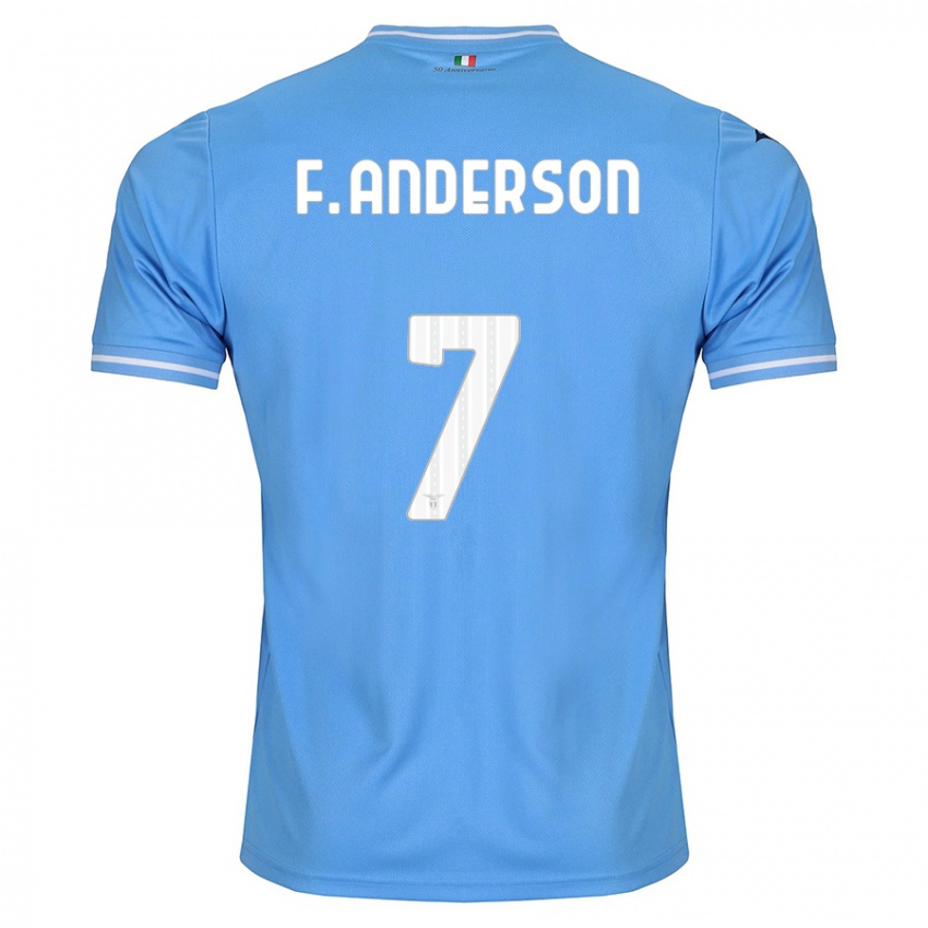 Niño Camiseta Felipe Anderson #7 Azul 1ª Equipación 2023/24 La Camisa