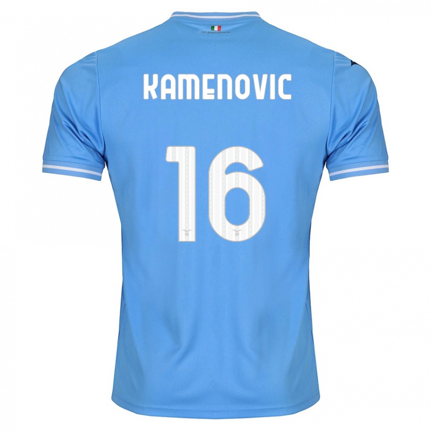 Niño Camiseta Dimitrije Kamenović #16 Azul 1ª Equipación 2023/24 La Camisa