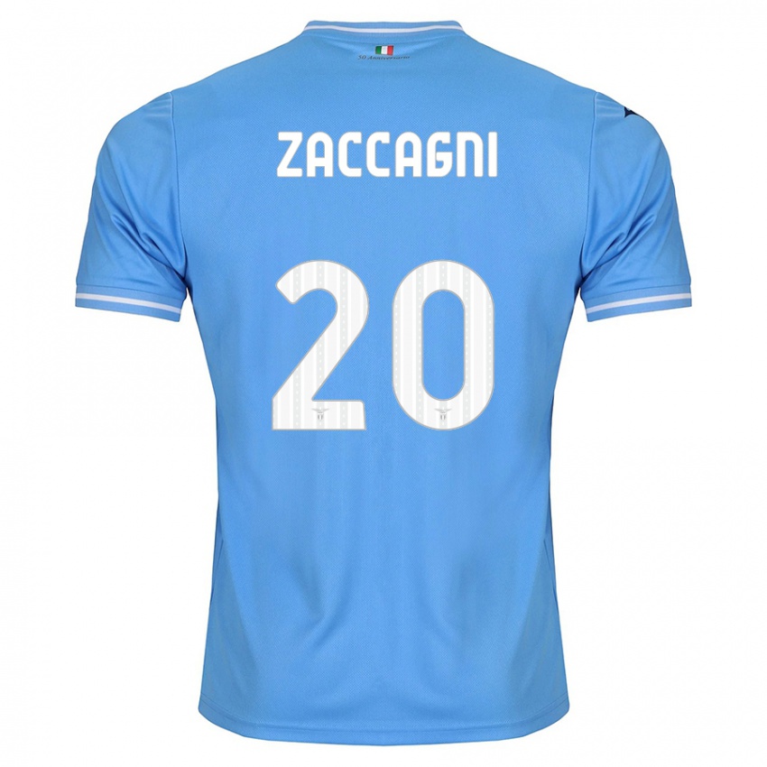 Niño Camiseta Mattia Zaccagni #20 Azul 1ª Equipación 2023/24 La Camisa